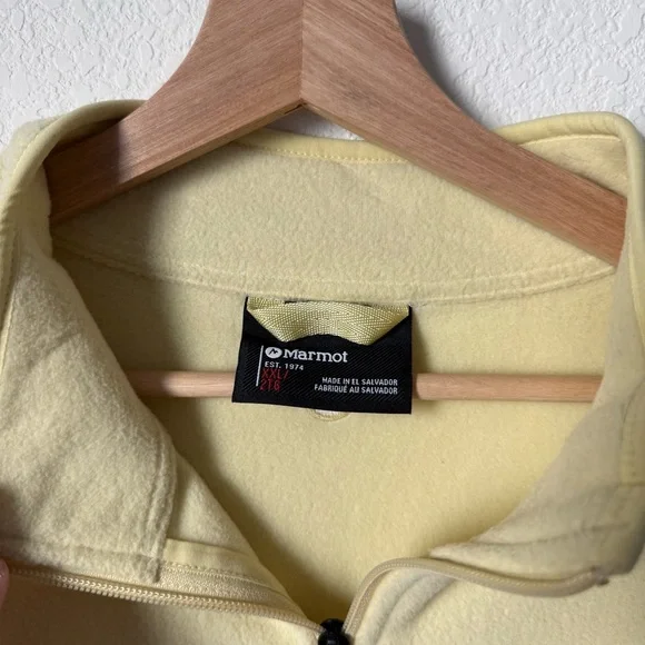Marmot Rocklin Yellow and Brown Fleece Jacket - Picture 5 of 5